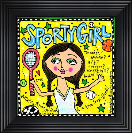 Framed Sporty Girl Print
