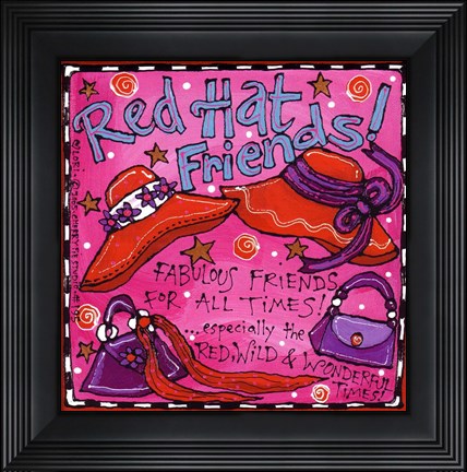 Framed Red Hat Friends Print