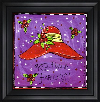 Framed Red, Fun &amp; Fabulous! Print