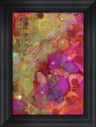 Framed Texture - Red Green Print