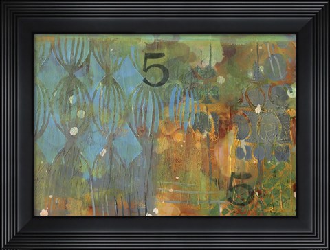Framed Texture - Blue 5 Print