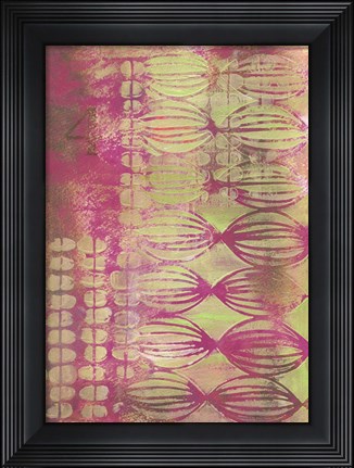 Framed Texture - Pink Lime Print