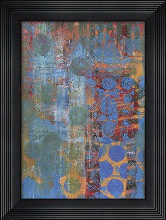 Framed Texture - Blue Dots Print