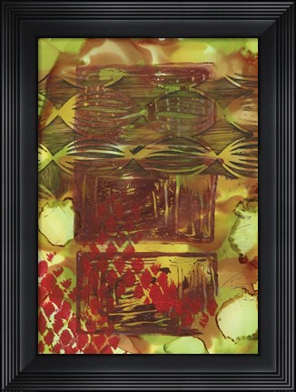 Framed Texture - Brown Green Print
