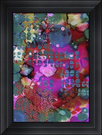 Framed Texture - Pink Blue Print