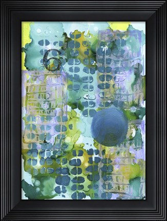 Framed Texture - Blue Yellow Print