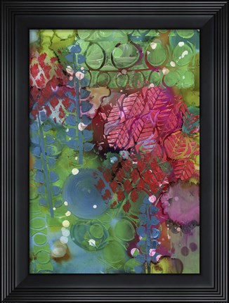 Framed Texture - Green Red Print
