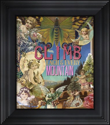 Framed Climb Each &amp; Every Mountain Print