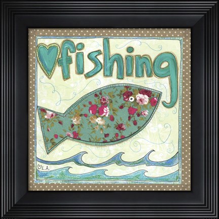Framed Fisging Print