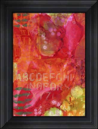 Framed Texture  Fire Print