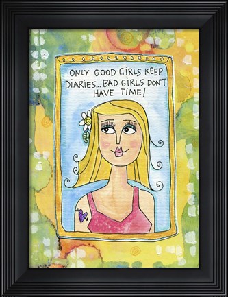 Framed Good Girls Keep Diaries Print