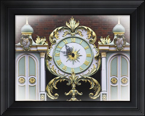 Framed London Clock 1 Print