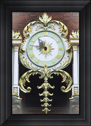 Framed London Clock 2 Print
