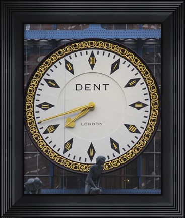 Framed London Clock 5 Print