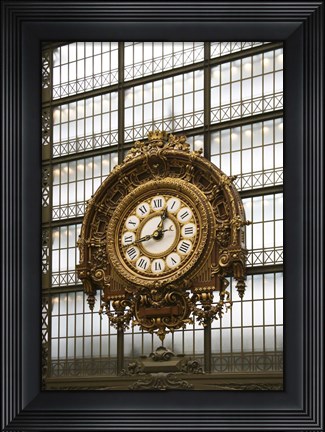 Framed Paris Clock 1 Print