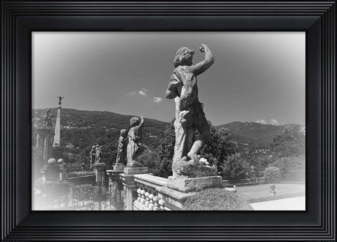 Framed Statues BW Print