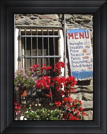 Framed Italian Menu Print