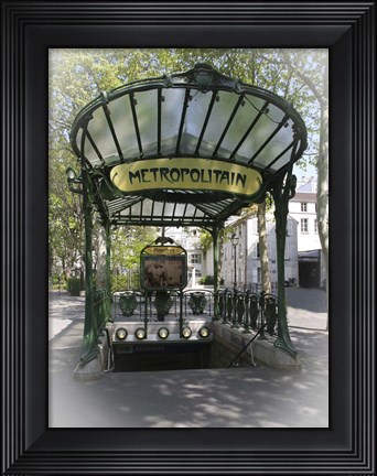 Framed Paris Metro Station Print