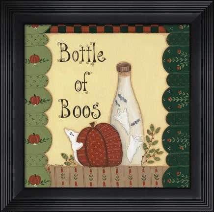 Framed Bottle Of Boos Print