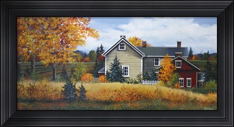 Framed Flaming Foliage Print