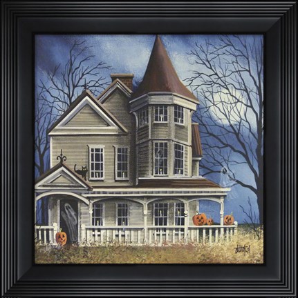 Framed Haunted House Print