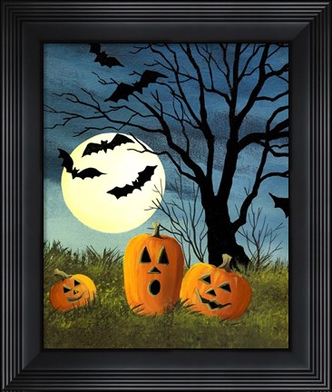 Framed Three Pumpkins Print