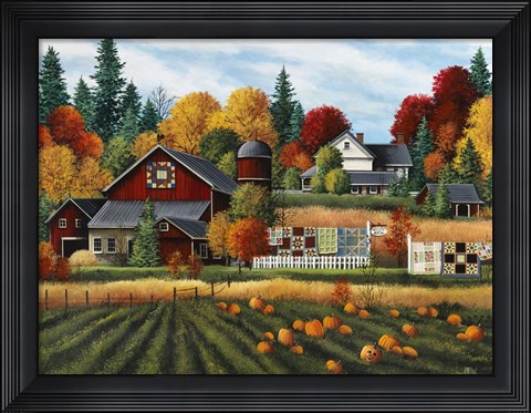 Framed Autumn on the Farm Print