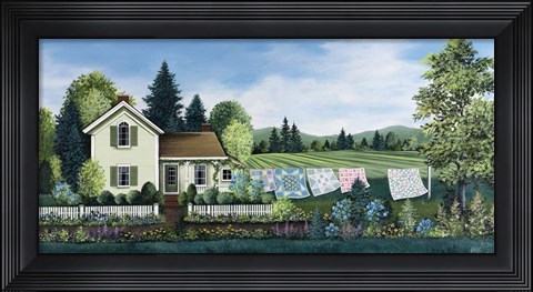 Framed Washing Line Print