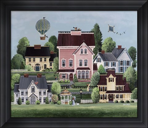 Framed Pink Mansion Print