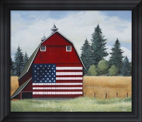 Framed Americana Barn Print