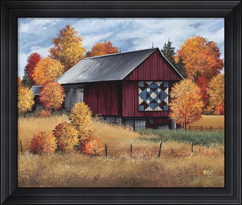 Framed Americana Quilt Print
