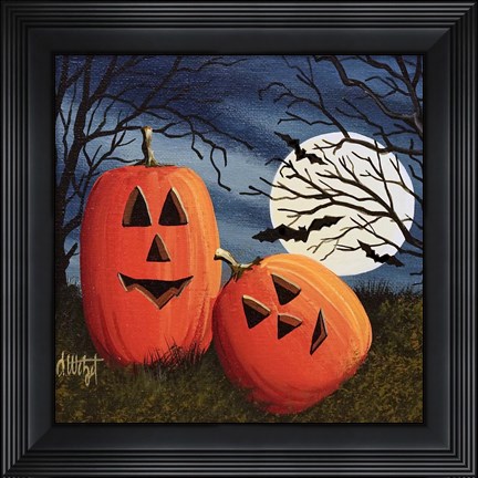 Framed Pumpkin Love Pillow Print