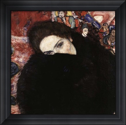 Framed Lady with Muff, 1916-17 Print