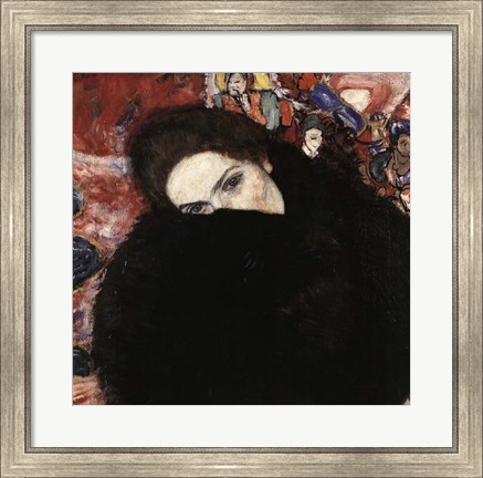 Framed Lady with Muff, 1916-17 Print