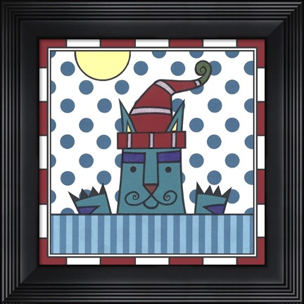 Framed Max Cat Peek-A-Boo 1 Print