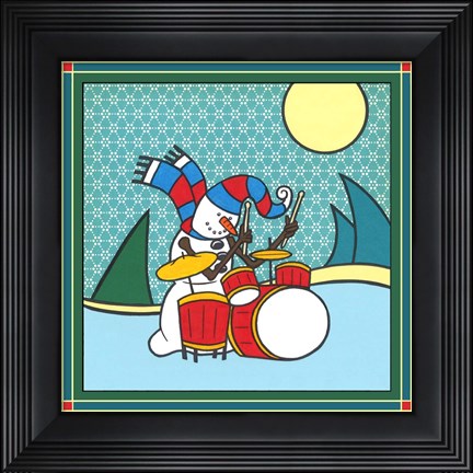 Framed Coalman The Snowman Drums 1 Print