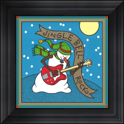 Framed Coalman The Snowman Guitar 1 Print