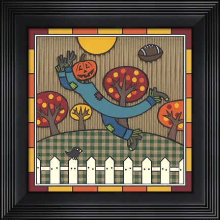 Framed Stitch The Scarecrow Football 1 Print