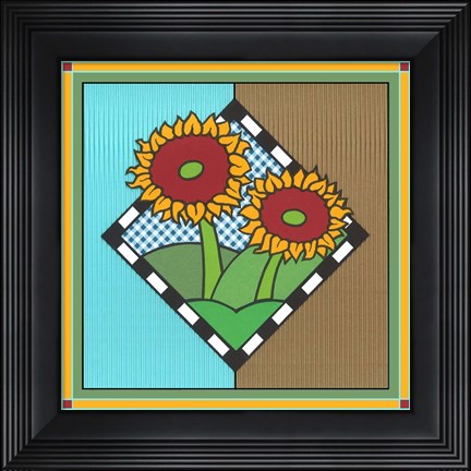 Framed Sunflowers 1 Print