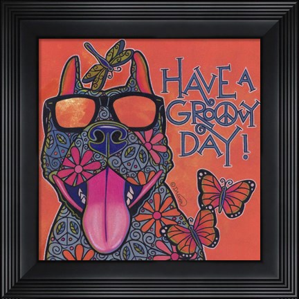 Framed American Staffordshire Terrier Print