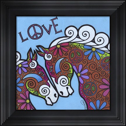 Framed Bay Horse Print