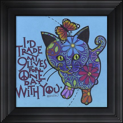 Framed Cat III Print