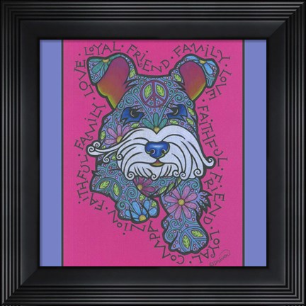 Framed Miniature Schnauzer Print