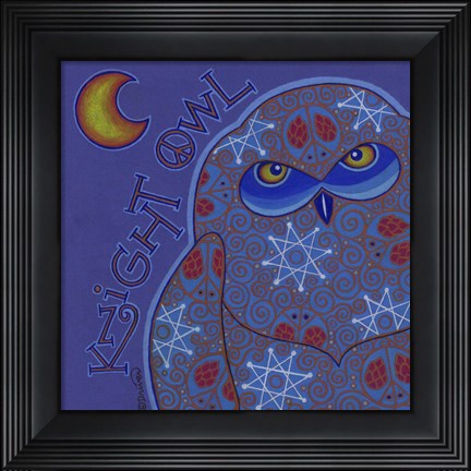 Framed Owl I (Snowy Owl) Print