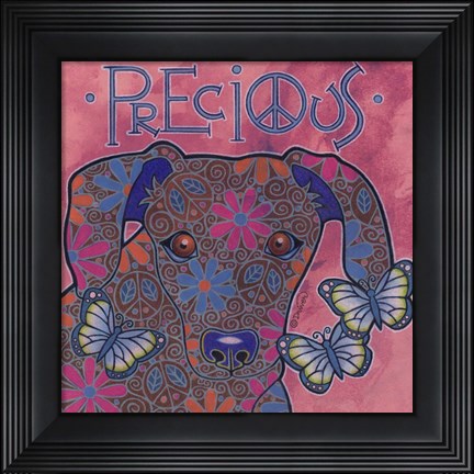 Framed Miniature Dachshund Print