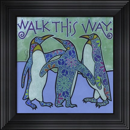 Framed Penguins Print