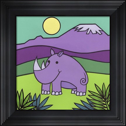 Framed Rhinoceros Print