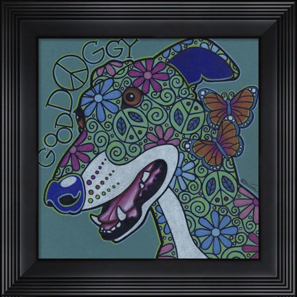 Framed Greyhound 2 Print