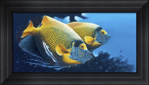 Framed Blue Face Angels Print