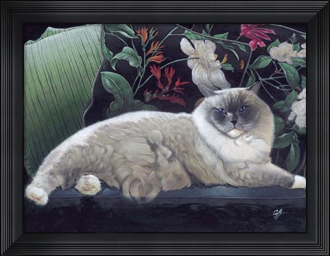 Framed Blue Sans Que Print